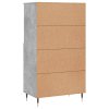 Skříň highboard betonově šedá 60 x 36 x 110 cm kompozitní dřevo 831480
