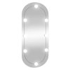 Nástěnné zrcadlo s LED osvětlením 35 x 80 cm sklo oválné 3189162