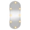 Nástěnné zrcadlo s LED osvětlením 35 x 80 cm sklo oválné 3189162