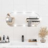 Nástěnné zrcadlo s LED osvětlením 35 x 80 cm sklo oválné 3189162