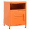 Noční stolky 2 ks oranžová 35 x 35 x 51 cm ocel 3095217
