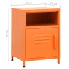 Noční stolky 2 ks oranžová 35 x 35 x 51 cm ocel 3095217