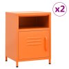 Noční stolky 2 ks oranžová 35 x 35 x 51 cm ocel 3095217
