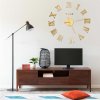 3D nástěnné hodiny moderní design zlaté 100 cm XXL 325160