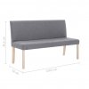Lavice 139,5 cm světle šedá polyester 281335
