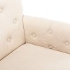 Jídelní židle s područkami béžová textil 287941