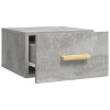 Nástěnný noční stolek betonově šedý 35 x 35 x 20 cm 812842