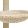 Škrabadlo pro kočky se sisalovým sloupkem krémové 74 cm 171588