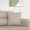 Dekorační polštáře 2 ks krémové 40 x 40 cm mikrovlákno 349499