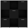 Knihovna černá 90 x 30 x 90 cm kompozitní dřevo 802931