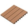 22 ks terasové dlaždice 30 x 30 cm 2 m² WPC hnědé 277796