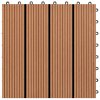 22 ks terasové dlaždice 30 x 30 cm 2 m² WPC hnědé 277796