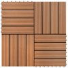 22 ks terasové dlaždice 30 x 30 cm 2 m² WPC hnědé 277796