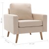 Křeslo krémové textil 288696