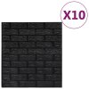 3D tapeta cihly samolepící 10 ks černá 150724