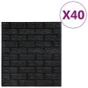 3D tapeta cihly samolepící 40 ks černá 150726