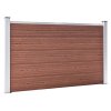 Zahradní plot WPC 872 x 106 cm hnědý 3053246