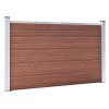 Zahradní plot WPC 526 x 106 cm hnědý 3053244