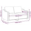 2místná pohovka černá 120 cm textil 359355