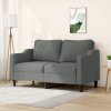 2místná pohovka tmavě šedá 140 cm textil 359360