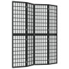 Skládací 4dílný paraván v japonském stylu 160 x 170 cm černý 352080