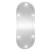Nástěnné zrcadlo s LED osvětlením 45 x 100 cm sklo oválné 3189164