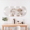 Nástěnné zrcadlo s LED osvětlením 45 x 100 cm sklo oválné 3189164