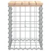 Zahradní lavice gabionový design 33x31x42 cm masivní borovice 834326