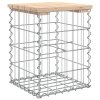 Zahradní lavice gabionový design 33x31x42 cm masivní borovice 834326