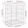 Zahradní lavice gabionový design 33x31x42 cm masivní borovice 834326