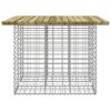 Zahradní stůl gabion design 100 x 102 x 72 cm impregnované dřevo borovice 834370