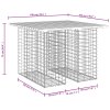Zahradní lavice gabionový design 100 x 102 x 72 cm borové dřevo 834370