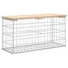 Zahradní lavice gabionový design 83x31,5x42 cm masivní borovice 834347