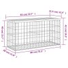 Zahradní lavice gabionový design 83x31,5x42 cm masivní borovice 834347