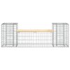 Zahradní lavice gabionový design 183x41x60,5cm masivní borovice 834387