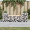 Zahradní lavice gabionový design 183x41x60,5cm masivní borovice 834387