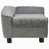 Pohovka pro psy tmavě šedá 72 x 45 x 30 cm plyš 171039
