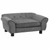 Pohovka pro psy tmavě šedá 72 x 45 x 30 cm plyš 171039