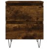 Noční stolky 2 ks kouřový dub 40 x 35 x 50 cm kompozitní dřevo 826887