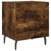 Noční stolky 2 ks kouřový dub 40x35x47,5 cm kompozitní dřevo 827351