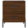 Noční stolky 2 ks hnědý dub 40 x 35 x 47,5 cm kompozitní dřevo 827339