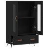 Skříň highboard černá 69,5 x 31 x 115 cm kompozitní dřevo 828269