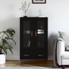Skříň highboard černá 69,5 x 31 x 115 cm kompozitní dřevo 828269