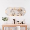 Nástěnné zrcadlo s LED osvětlením 25 x 60 cm sklo oválné 3189160