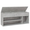 Lavice s botníkem betonově šedá 105x30x45 cm kompozitní dřevo 808760