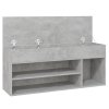 Lavice s botníkem betonově šedá 105x30x45 cm kompozitní dřevo 808760