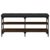 Lavice s botníkem hnědý dub 102 x 32 x 47 cm kompozitní dřevo 835166