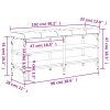 Lavice s botníkem hnědý dub 102 x 32 x 47 cm kompozitní dřevo 835166