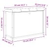 Botníková lavice s výklopnou zásuvkou kouřový dub 82x32x56 cm 835124