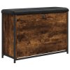 Botníková lavice s výklopnou zásuvkou kouřový dub 82x32x56 cm 835124